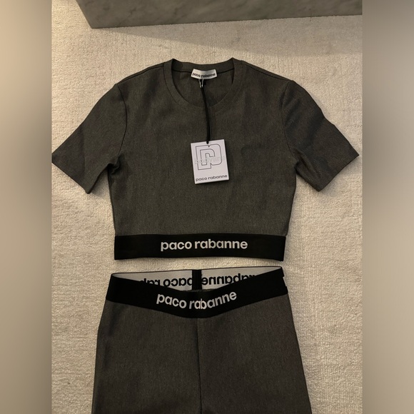 Paco Rabanne grey pant set